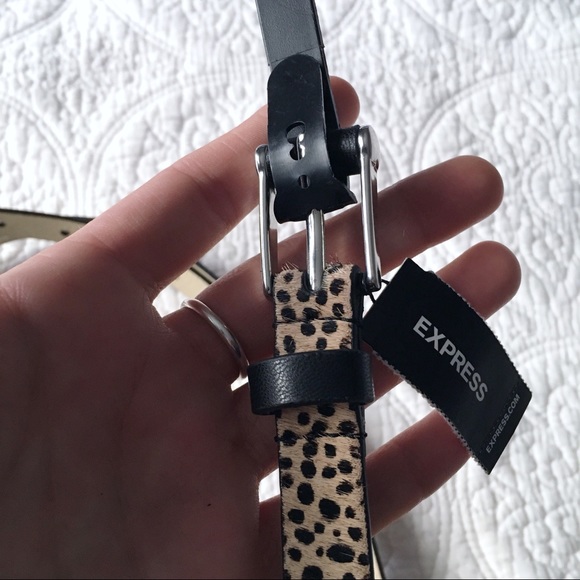 Last one! Express Leopard Calf Hair Belt - Picture 7 of 7